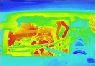 Thermographie d'un moteur automobile