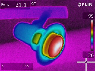 thermographie infrarouge de spot en ampoule économique