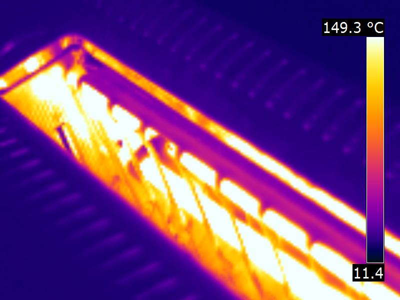 Thermographie d'un grille-pain à halogène