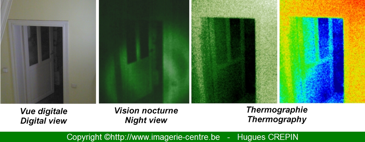 Différence entre la vue digitale, vision nocture et thermographie