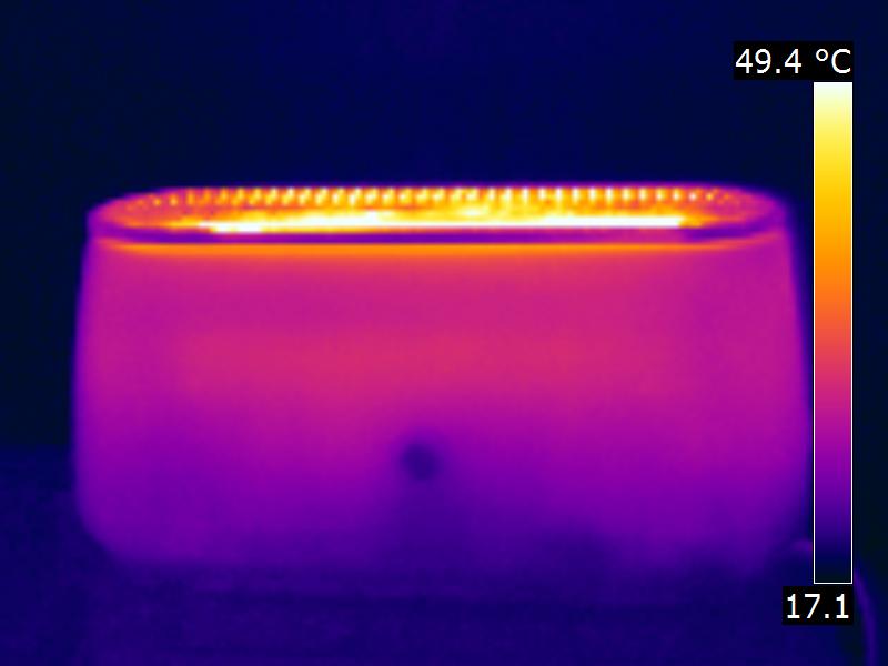 Vue thermique infrarouge d'un grille-pain