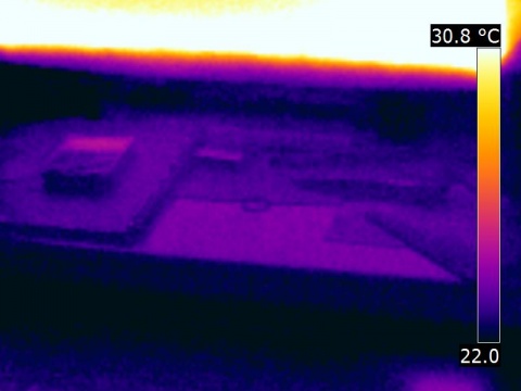 Illulination infrarouge vue en thermographie