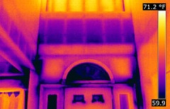 Thermographie d'un hall. Credits: Arizona Thermal Imaging